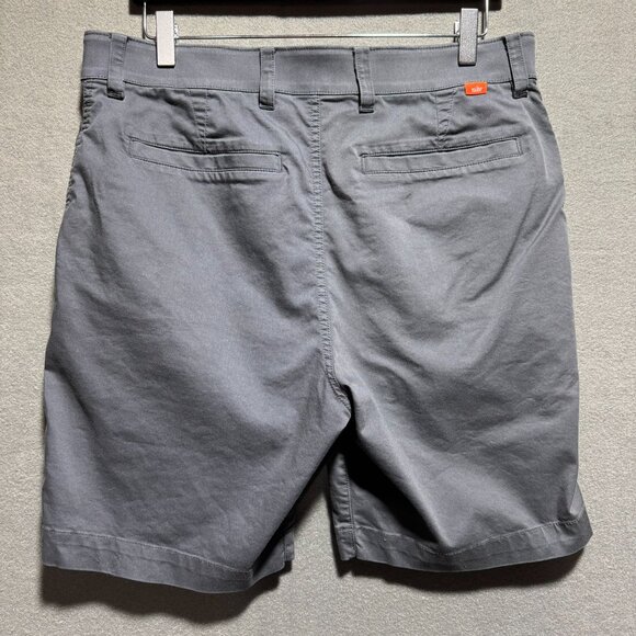 Nike Chino Short Mens Blue Dri Fit Mid-Rise Slash Pocket Flat Front Size 33 - Picture 3 of 6